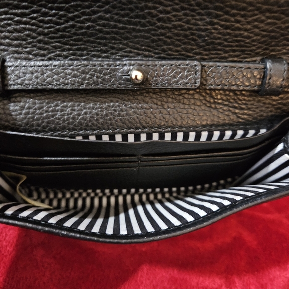 Kate Spade Black Pebble Leather Harlow Crossbody Wallet - Picture 6 of 10